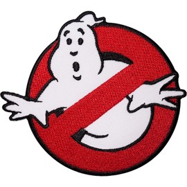 Fat-catz-copy-catz Large Ghostbusters Logo (HQ) Embroidered Iron on Sew on Patch 9cm