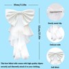 Mtruil 1 Pcs White Silk Bow Veil Bride to Be