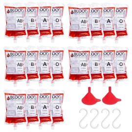 20 x Blood Bags for Drinks with Accessories,Vampire Blood Bag for Halloween