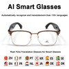 Yosugar Smart Translation Glasses with AI,Smart Bluetooth Glasses for Men,