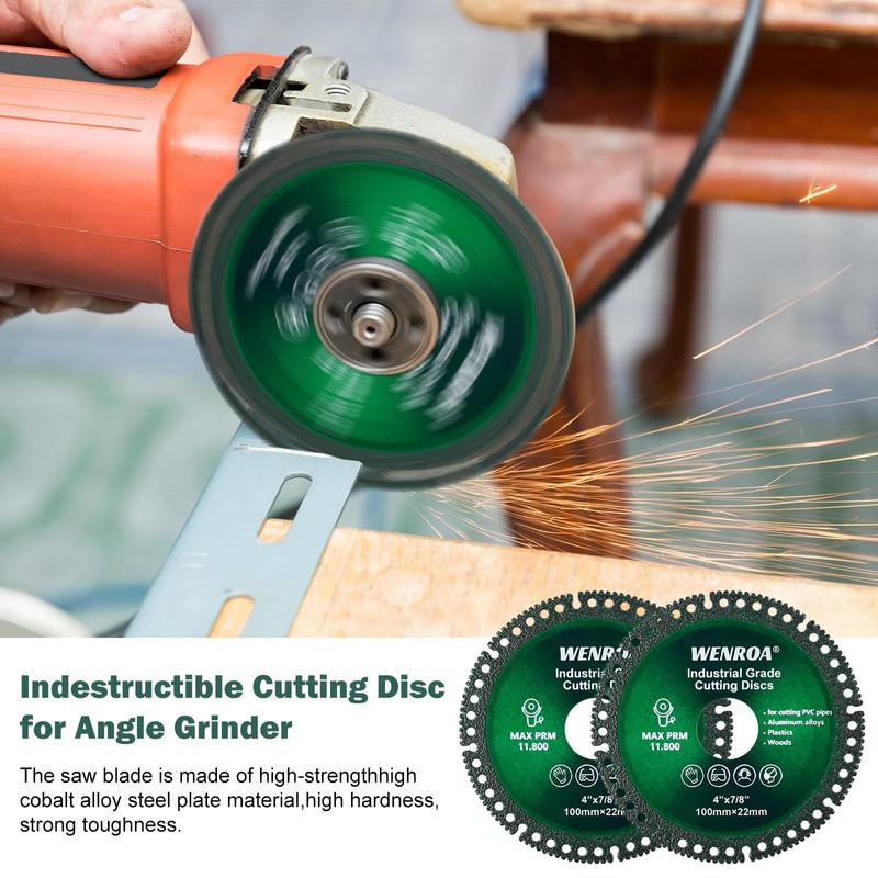 WENORA 5Pcs 4 Inch Indestructible Disc for Grinder, Cutting Discs