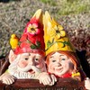 Darthome Gnome Couple Ornament 25cm Grow Old With Me Resin