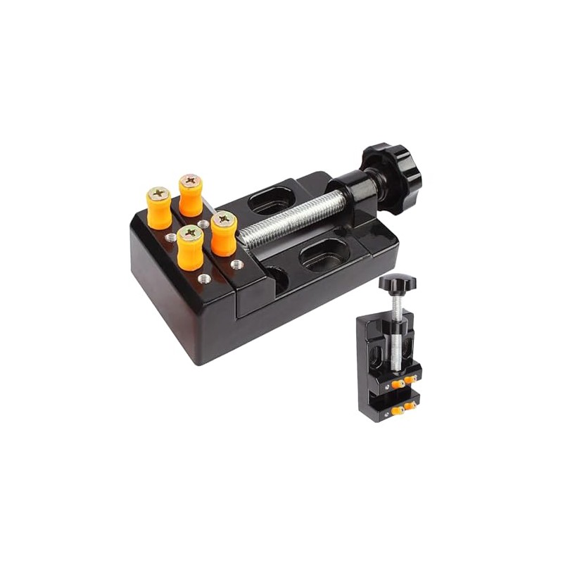 UNGFEI 2 Sets 10.5x5.7x3.5cm Mini Bench Clamp Flat Table Vice,