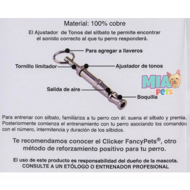 Fancy Pets Silbato Entrenador Ultrasónico Para Perros