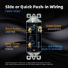 ELEGRP Matte White Single Pole Decorator Light Switch, 15Amp, 120/277V,
