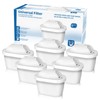 BREOILUTLE 6PCS Water Filter Cartridges Compatible with Brita® Marella® Jug