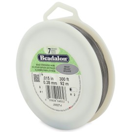 Beadalon 7-Strand 0.015" (0.38 mm) 300 ft (91.4 m) Bright Bead Stringing Wire