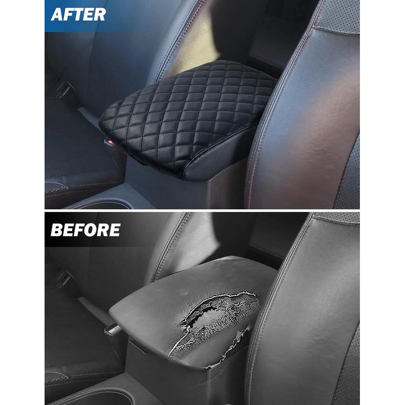 JOYTUTUS Center Console Cover Compatible with 2005-2021 Nissan Frontier Leather