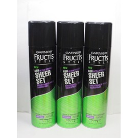 GARNIER FRUCTIS 48H ULTRA STRONG SHEER SET HAIRSPRAY 9.5 OZ *LOT OF 3*