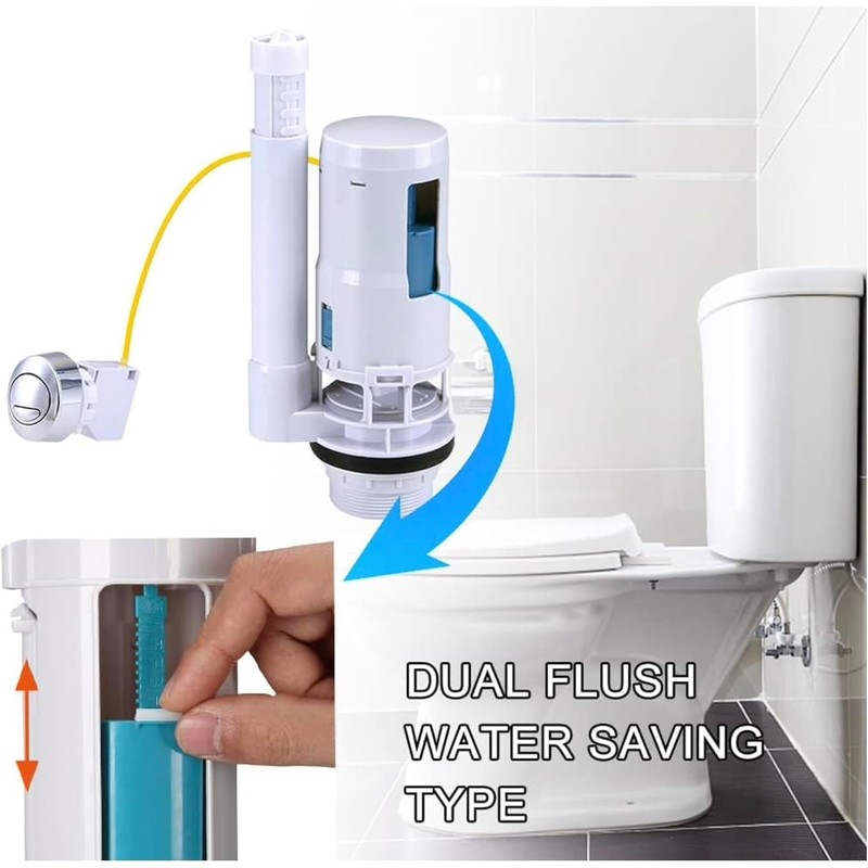 Zodazoqa Double Button Remote Control Split Drain Valve Toilet Drain