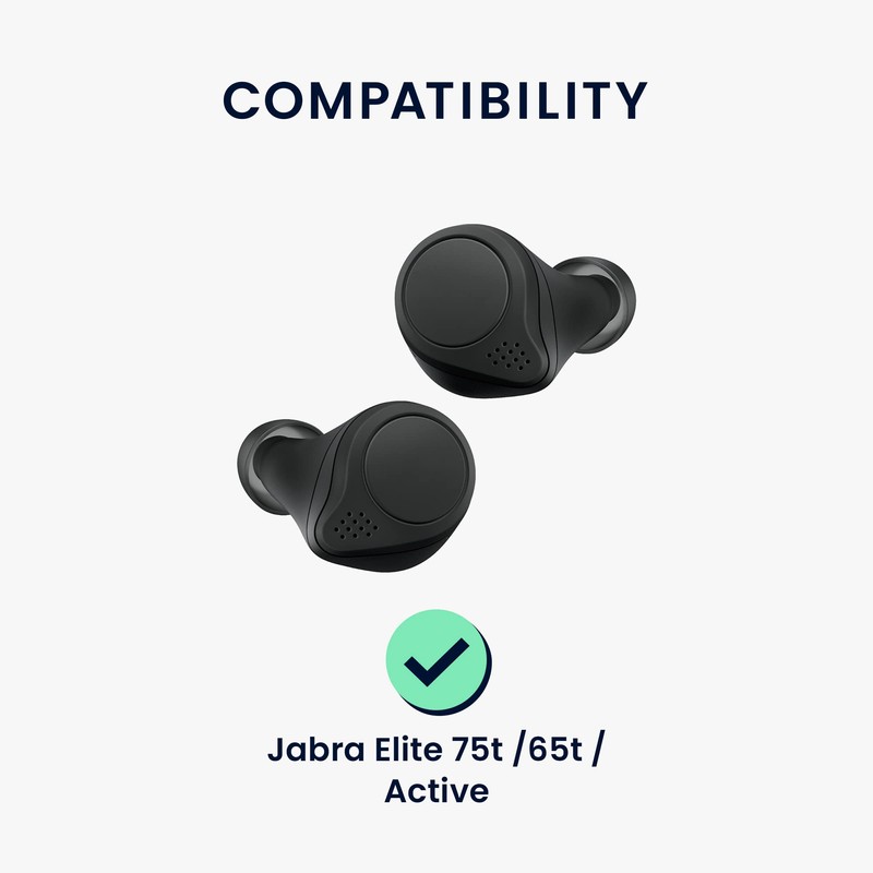 kwmobile Replacement Ear Tips Compatible with Jabra Elite 75t /65t