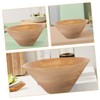 SHOWERORO Large Wooden Salad Bowl Mix Serve Cone Shape Kitchen