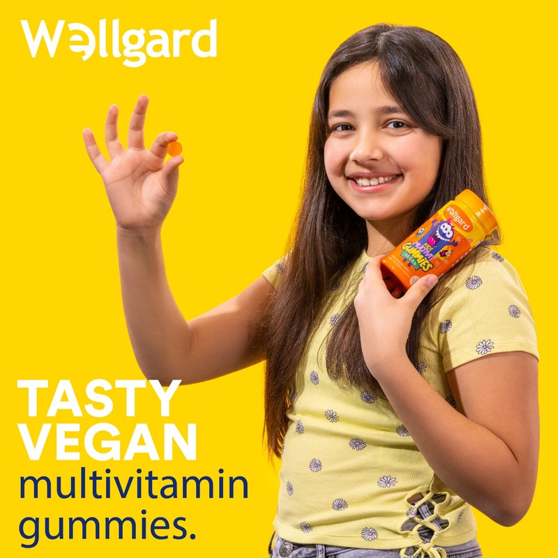 Wellgard Vegan Childrens Vitamins, Kids Multivitamin Gummies - Kids Vitamins