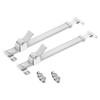 sourcing map 2Pcs 15 Inches Window Hinges, Stainless Steel Casement Window Stays, Adjustable Friction Stay Hinges Window Brace with Screws, Silver