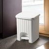 Stefanplast Pedalina Square Dustbin, White, 4.5 Litre