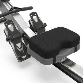Rowing Machine Seat Cushion, Memory Foam Pad with Anti-Slip Straps