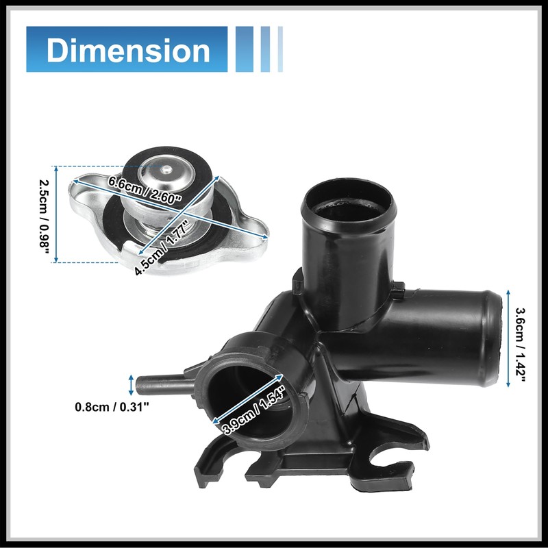 HEROFFIX Engine Radiator Filler Neck with Fully Sealed Cap Replacement