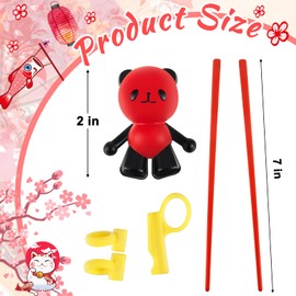 Nuanchu 6 Pairs Training Chopsticks for Beginners, Cute Tableware Reusable Learning Chopsticks for Kids Adults with Attachable Learning Chopstick Helper, Right or Left Handed, Panda, Ninja and Cat