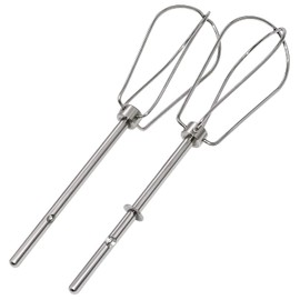 2Pcs 304 Stainless Steel Hand Mixer W10490648 Beater Accessories for Home Kitchen Blending Smoothies Shakes with Kitchen 5/7/ 9-speed Hand Mixer Replace KHM5, PS4082859, AP5644233, 9707242