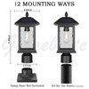 Solar Outdoor Post Light Fixture，Dusk to Dawn Modern Exterior Pillar