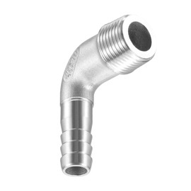 TA-VIGOR 304 Stainless Steel Hose Barb Fitting, 90 Degree Elbow 10mm Barbed x G3/8 Male Pipe Connector Adapter for Water Fuel Air