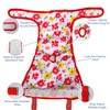 3 Pack Washable Female Dog Diaper with Suspender,Reusable Fixed Doggie