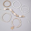 Beach Surfer Stack Bracelets for Women Starfish Shell Bracelet Adjustable