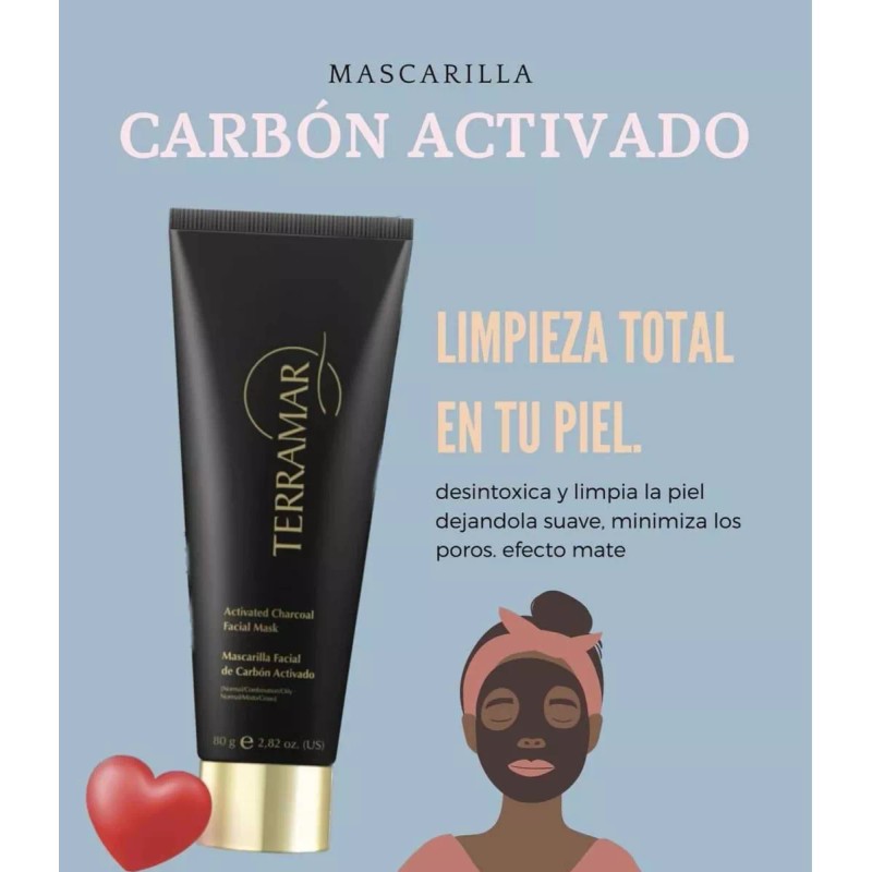 Terramar Mascarilla Facial De Carbón Activado Terramar Original 80grs