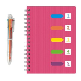 Spiral Notebook, A5 Notebook with Index, Hardcover Notebook, A5 Spiral Notebook, Spiral Journal, Subject Notebook for work,Students, Office, Home,Writing Planner