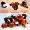 6 Pcs Amber Cherry Medium Hair Clips，Arc and Double Row