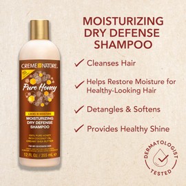 Creme of Nature Moisturizing Dry Defense Shampoo 15.2 Fl Oz Cleanses Detangles Restores Shine