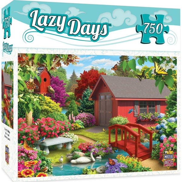 MasterPieces Lazy Days Jigsaw Puzzle, Over The Bridge, Featuring Art by Alan Giana, 750 Pieces