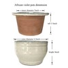 Dphagesy African Violet Pots Self Watering Round Ceramic Violet Pot