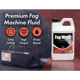 FogWorx Fog Juice - 1 Half Gallon of Premium Fog Fluid (64oz) - Medium Density, High Output, Long Lasting Fog Machine Fluid