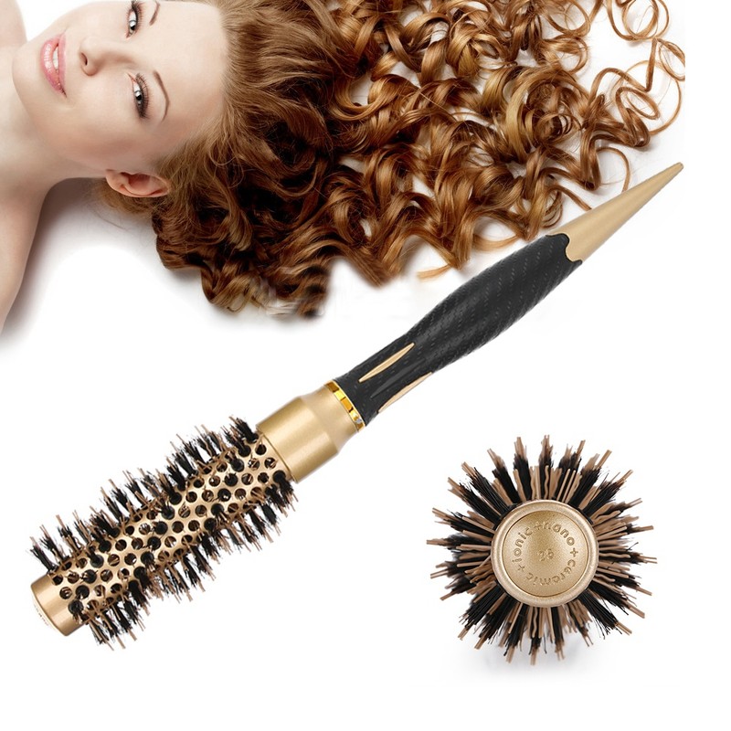 Professional Anti static Round Hair Comb Salon Styling Brush Twill