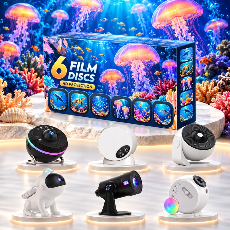Galaxy Projector Pro Ocean Disc Set – 6 Replaceable 4K