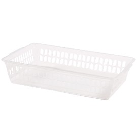 12 x Storage Baskets Small – Transparent – 25 x 15 – Baskets – Plastic Basket – Organiser – Storage Bathroom Basket Children's Room Household