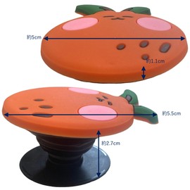 GrandslamEX Compatible Fruit Rubber Fruit Character Magnetic Suction Magnet Folding Smartphone Grip Sockets MagSafe Korean Smartphone Ring Stand Grip Tok Bunker Ring Smartphone Drop Prevention Mobile