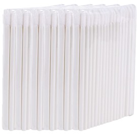 P-Beauty Cosmetic Accessories Microfibre Lip Brush Suitable for Eyelash Extension, Disposable Lip Brush, Cosmetic Lip Brush, Lint-Free Brush, Lipbrush, White, 50-500 Pieces (300)