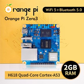 Orange Pi Zero 3 2GB LPDDR4 Allwinner H618 Quad-Core 64 Bit Single Board Computer with 16MB SPI Flash,Support WiFi BT5.0, Development Board Run Android 12 TV/Ubuntu(Zero 3 2G+Expansion Board)