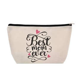 Kilener Makeup Bag for Mom Mommy Gifts for Women Mothers Day Gifts for Mom from Son Daughter Birthday Gift for Moms Cosmetic Bags - Best Mom Ever Gift Bag