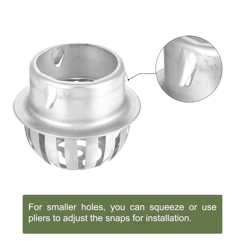 sourcing map Gutter Guard Filter, 3.9 Inch Stainless Steel Downspout
