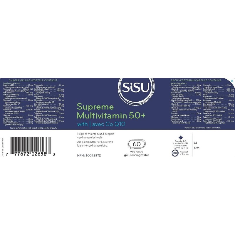 SISU Supreme Multivitamin 50+ 60 VC