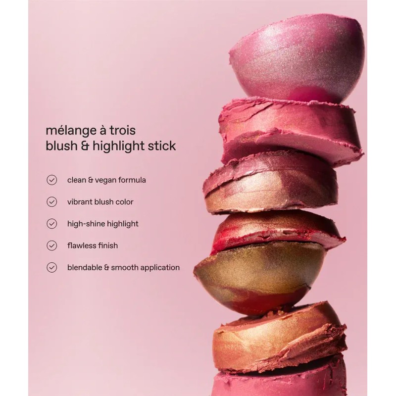 Rem Beauty Mélange À Trois Blush & Highlight Stick Petal