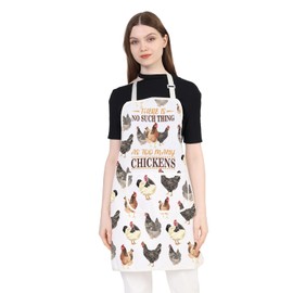 BDPWSS Chicken Apron Chicken Lovers Gifts Chicken Hen Farmer Gift There Is No Such Thing As Too Many Chickens Kitchen Apron (Much chicken apronCA)