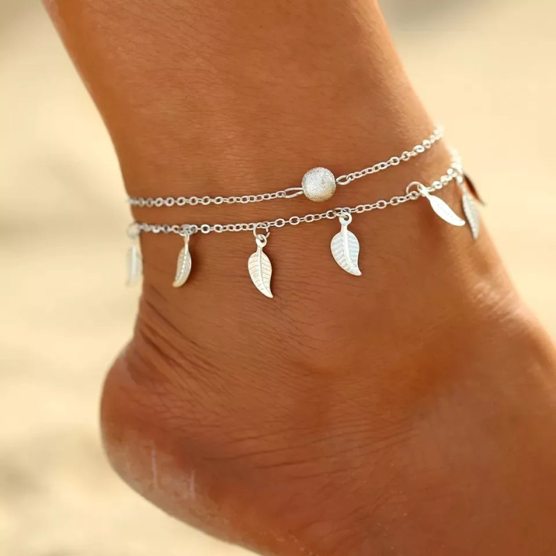 Deluxe Pulsera Pie Tobillo 2 En 1 Playa Vacaciones Regalo