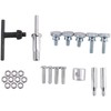 Daiilg Woodworking Drill Guide Adjustable Drilling Template Black Plastic+Metal 28x10cm