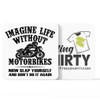 Getting Shirty - Imagine Life Without Motorbikes Funny Motorcycle Drink