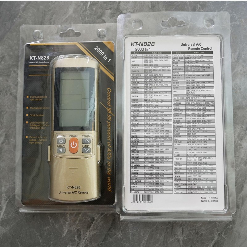 Gold Color Universal Mini Split AC Remote Control