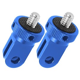 YAAAM Small 1/4 Conversion, Fixed Accessories, Various for GoPro Compatible, Insta360 Compatible Action Camera (1/4 Conversion, 2 Blue)